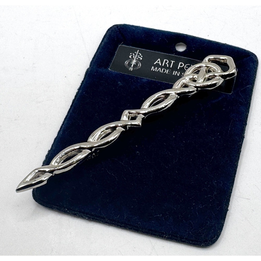Art Pewter Celtic‎ Knot Kilt Pin Brooch Silver Tone Made in Scotland NWT